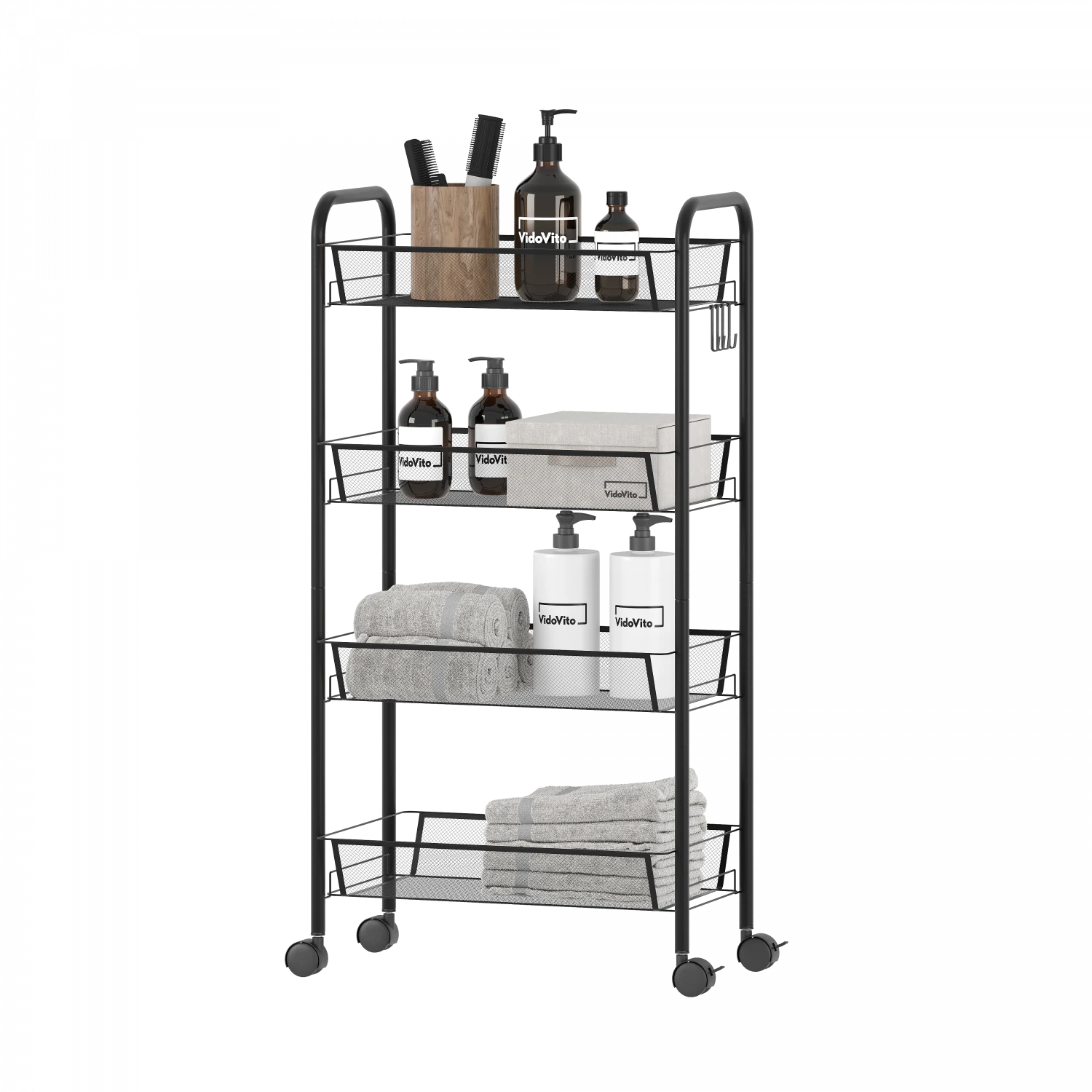 Широкая этажерка с корзинами